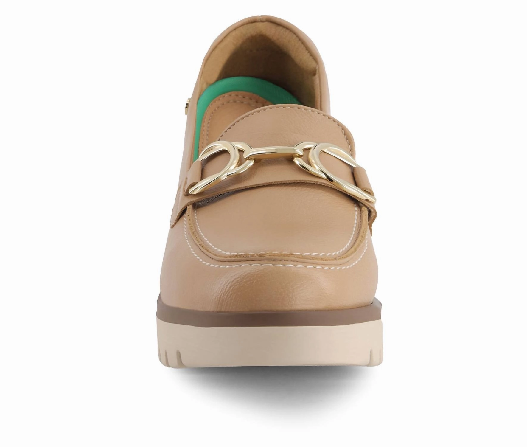 Women's Casual Wedge Loafers In Beige
