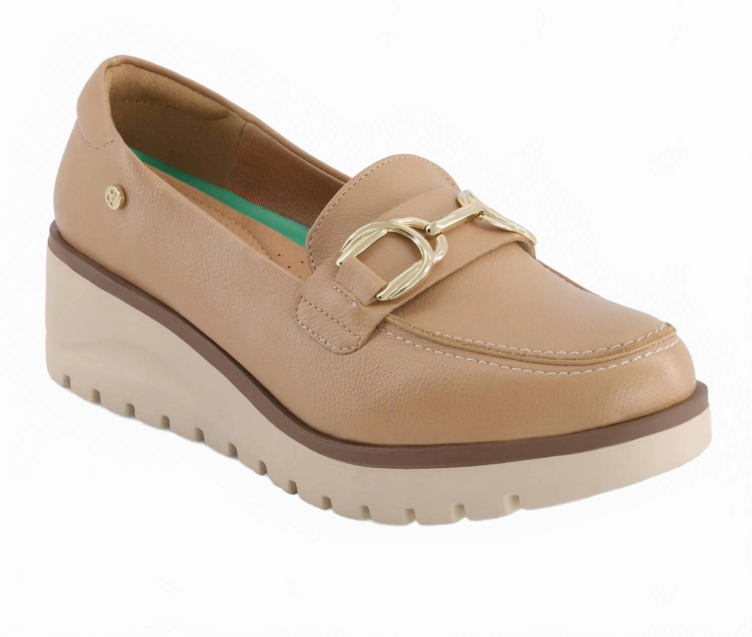 Women's Casual Wedge Loafers In Beige