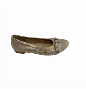 Women's Cherish Ballet Flats In Soft Gold Metallic Trendy Flats for Women