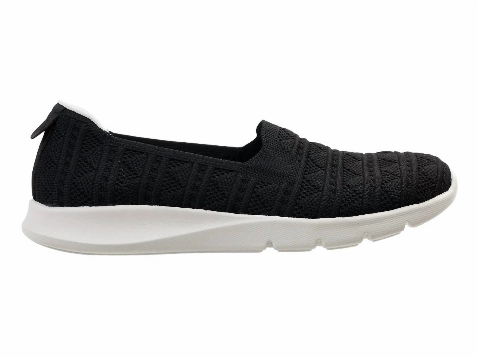 Women's Comfort Stretch Crochet Shoes In Black Soft Sole Flats Womens sale