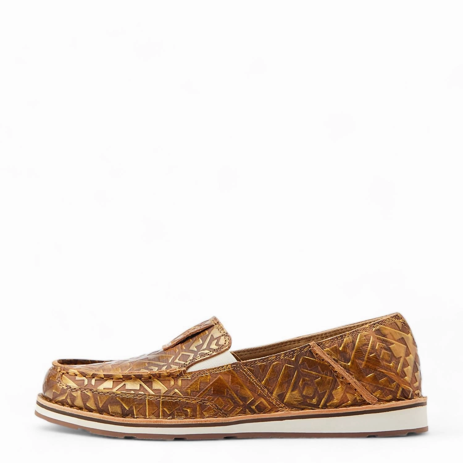 Women's Cruiser Shoes In Copper Blanket Emboss Trendy Flats for Women