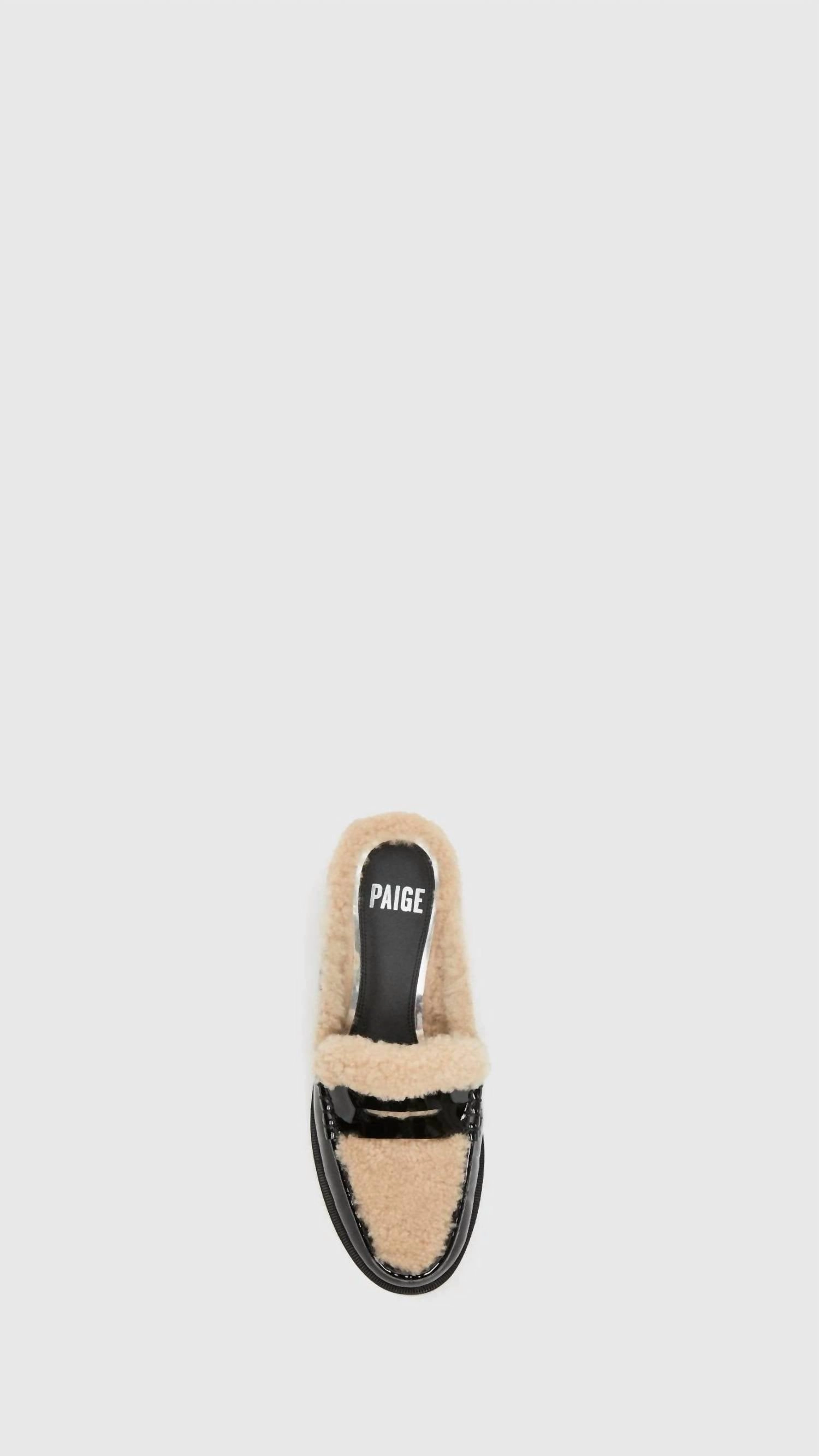 Women's Denim Emmett Mule In Black Patent