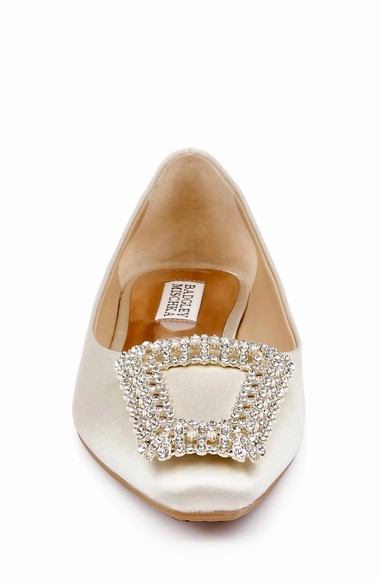Women's Emerie Crystal Buckle Flats In Ivrsat