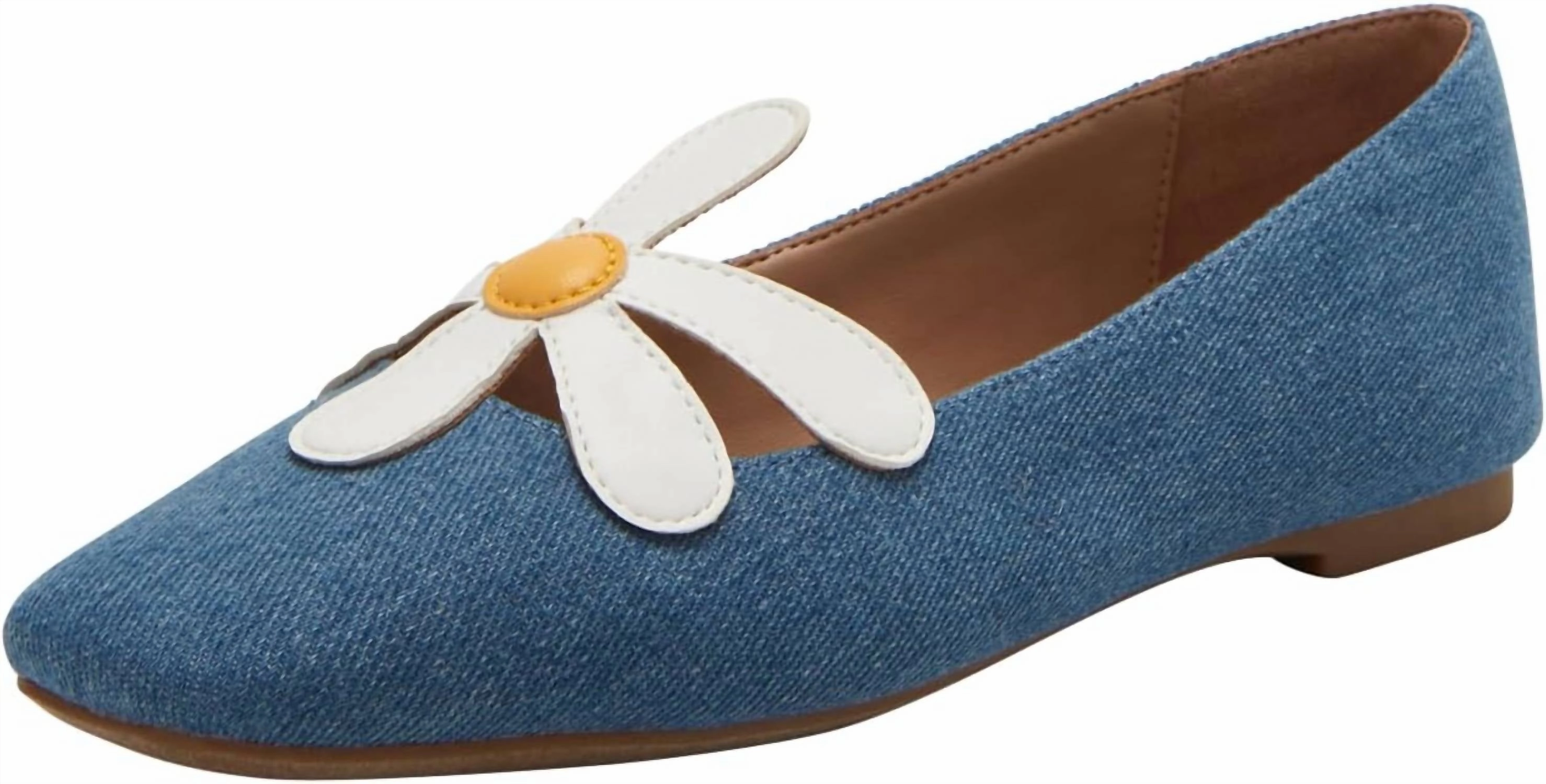 Women's Evie Daisy Flat In Denim Womens Casual Flats sale