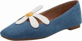 Women's Evie Daisy Flat In Denim Womens Casual Flats sale