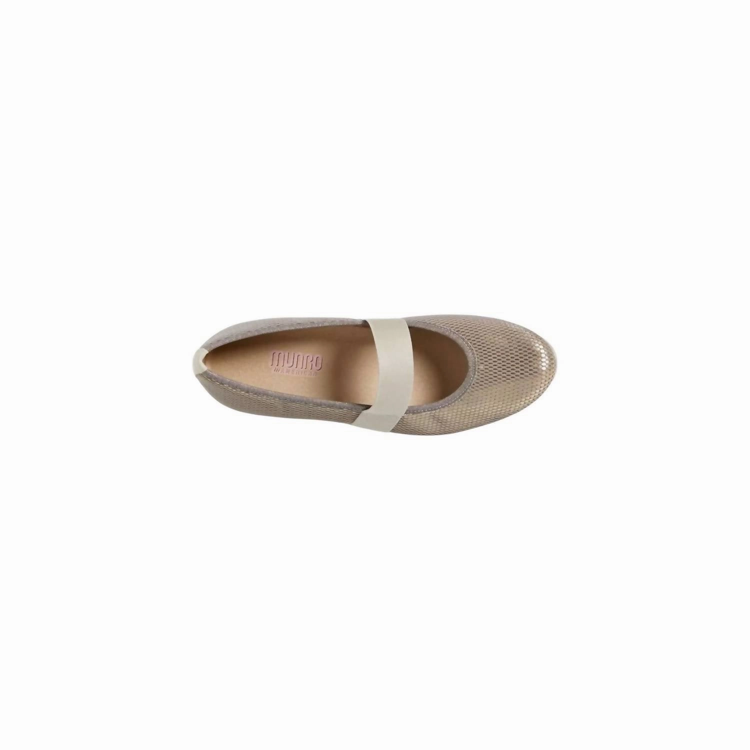 Women's Fran Flats In Grey Gold Fabric