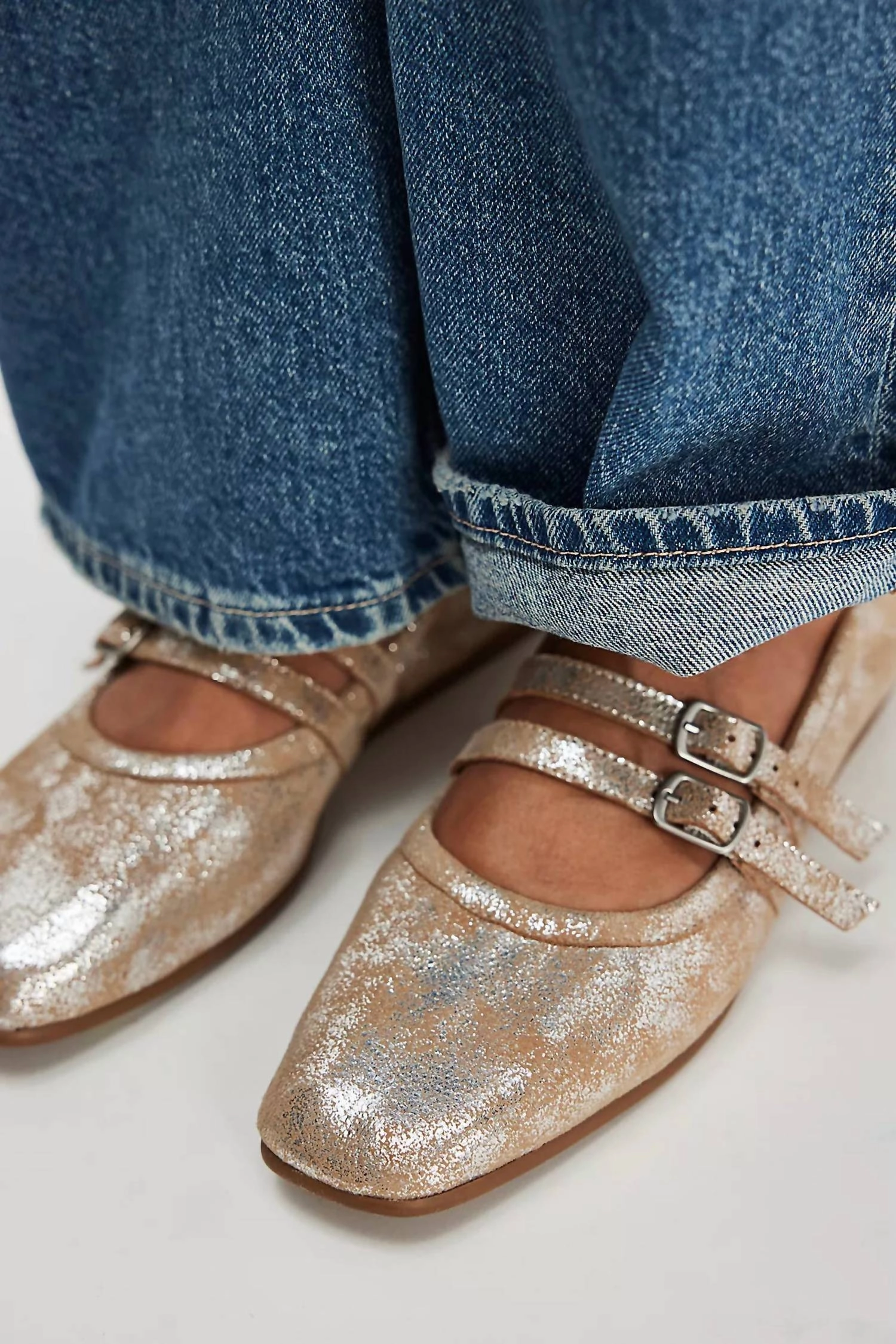 Women's Gemini Ballet Flat Shoes In Champagne Cheap Ballerina Flats Womens