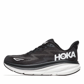 Women's Hoka Clifton 9 - Black/White Womens Shoes outlet price