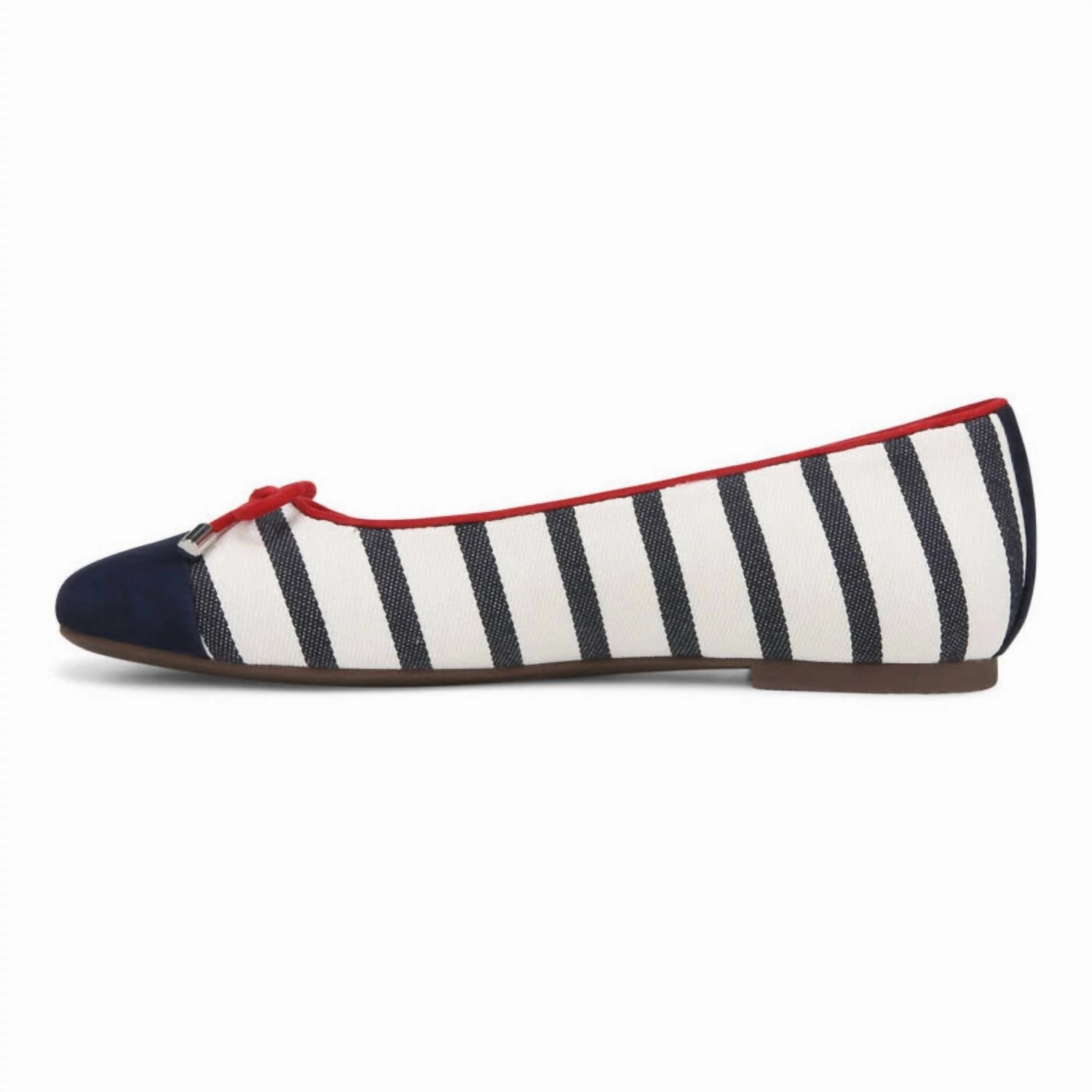 Women's Klara Ballet Flat Shoes In Navy/white Stripe