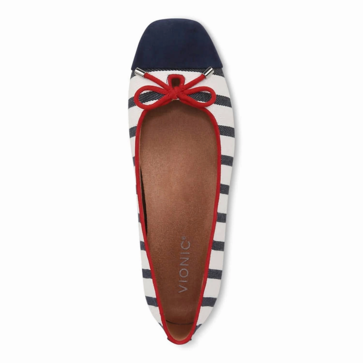 Women's Klara Ballet Flat Shoes In Navy/white Stripe