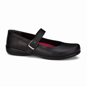 Women's Leather Mary Jane Shoes In Black Womens Casual Flats sale