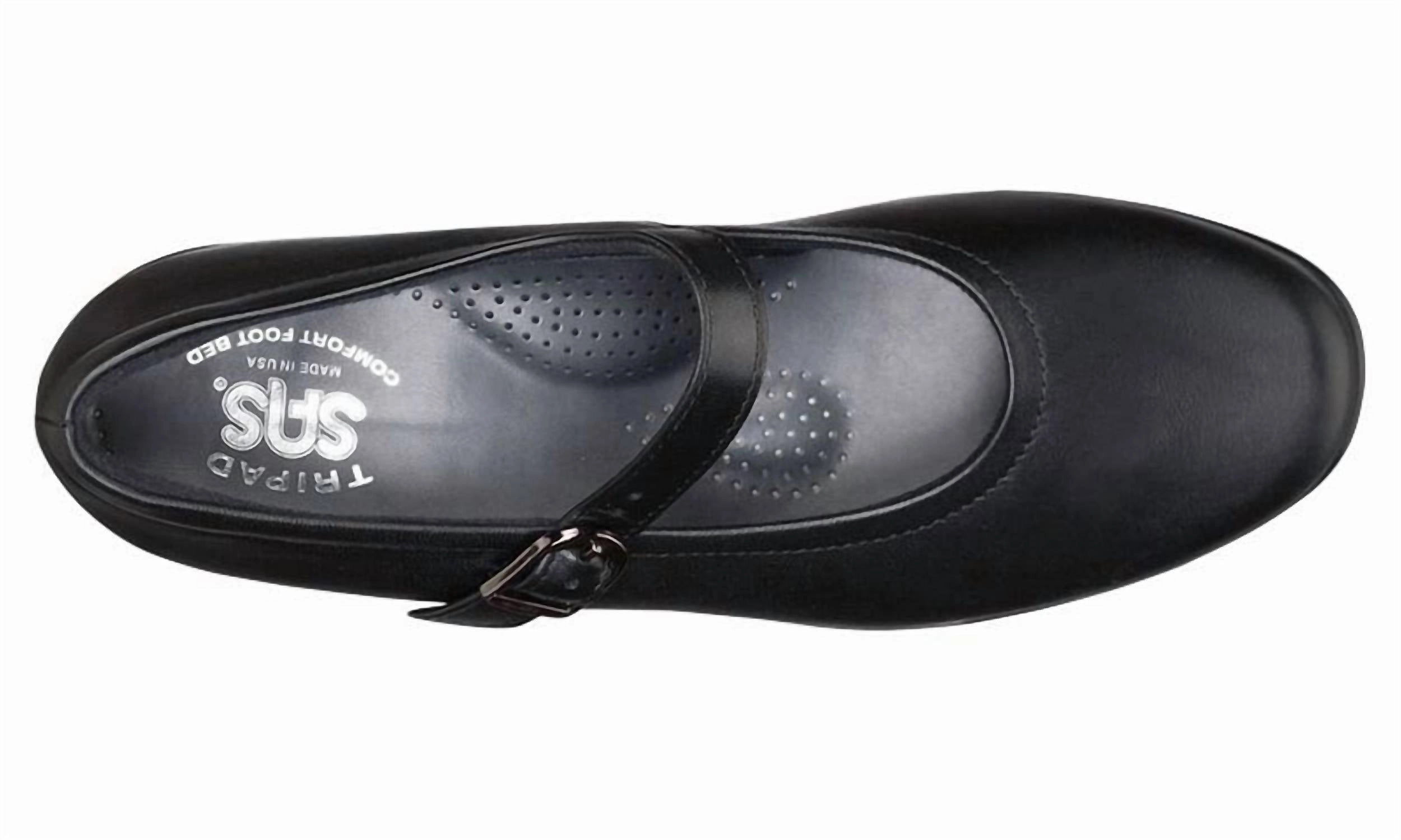 Women's Maria Mary Jane Shoe - Wide In Black