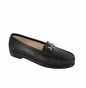 Women's Metro Slip On Loafer In Smooth Black Cheap Ballerina Flats Womens