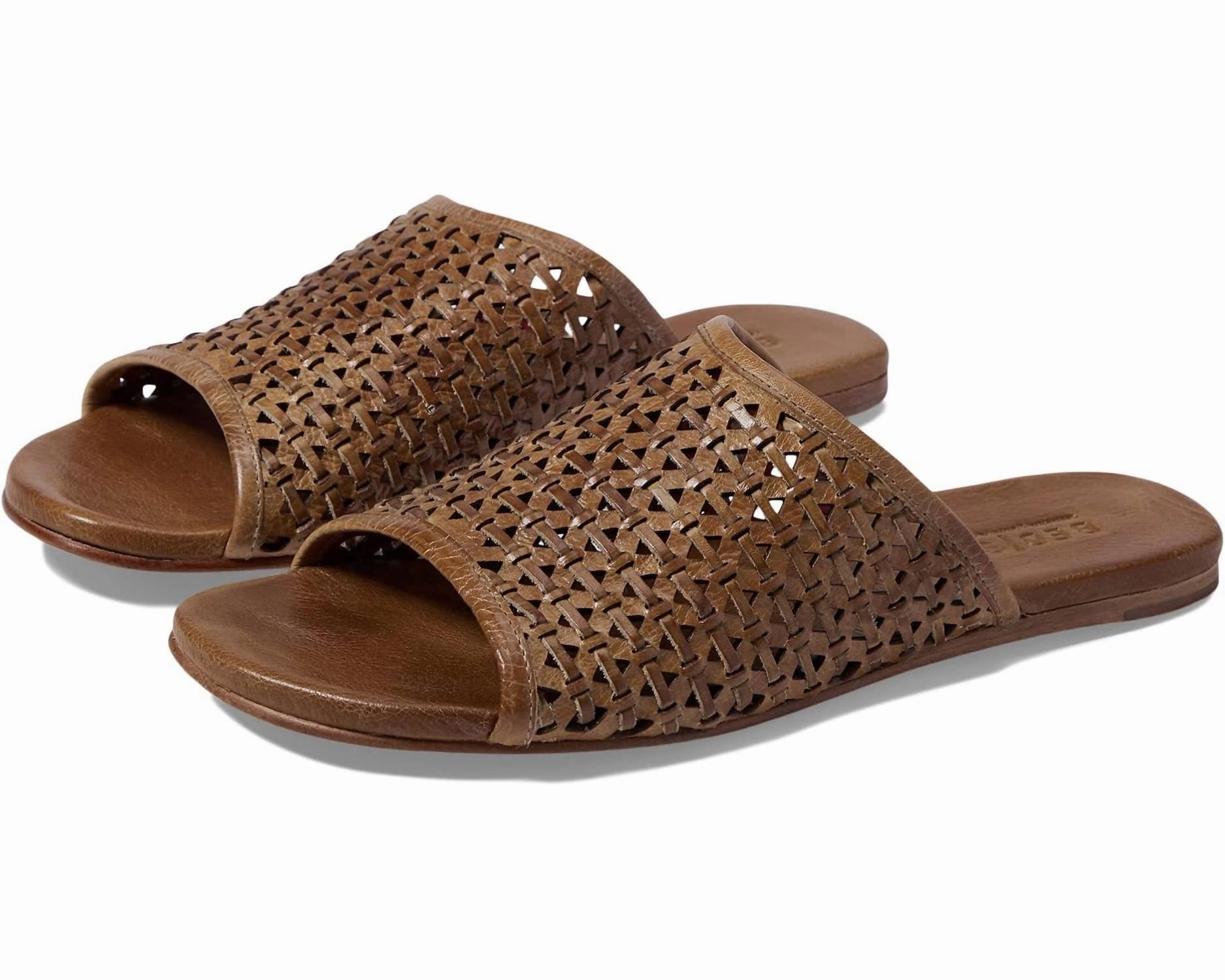 Women's Minerva Flat Slide Sandal In Tan Rustic