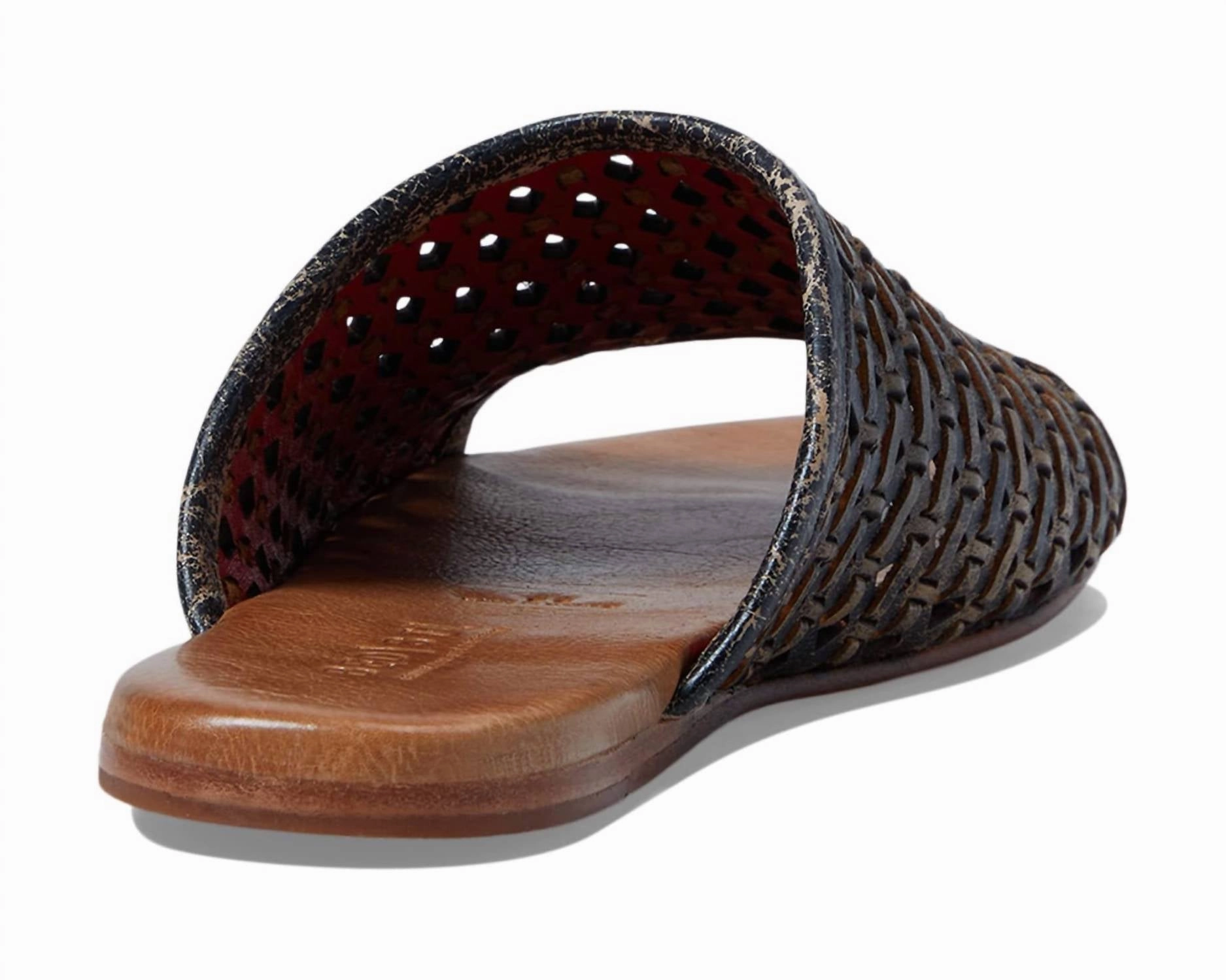 Women's Minerva Flat Slide Sandals In Black Lux
