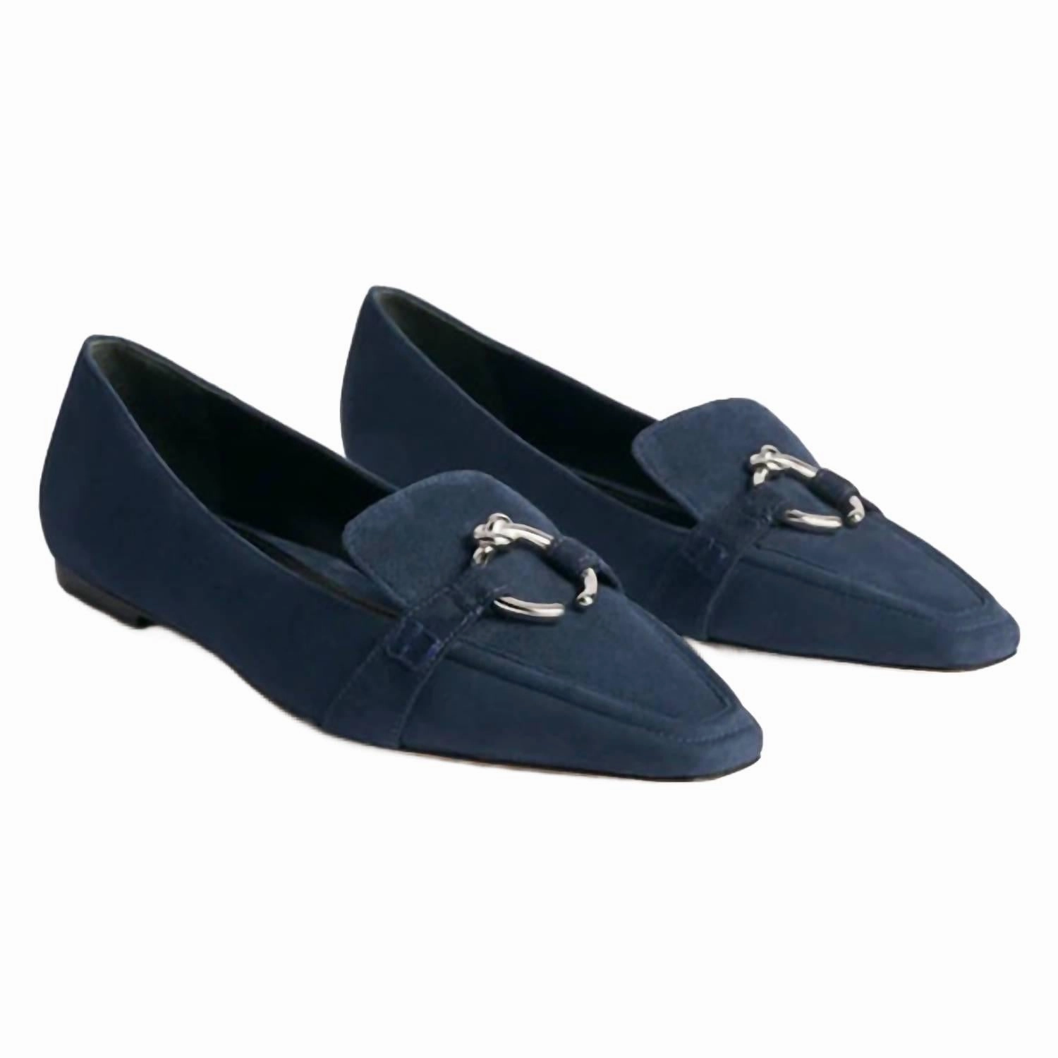 Women's Morgan Flat Shoe In Navy Comfy Women Flats under $50