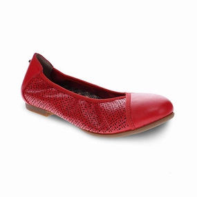 Women's Nairobi Ballet Shoes In Red French Lazer Womens Fashion Flats cheap