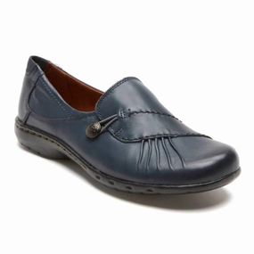 Women's Paulette Slip-On In Navy Soft Sole Flats Womens sale