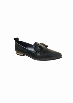 Women's Pointed Toe Flat Shoes In Black Shimmer Trendy Flats for Women