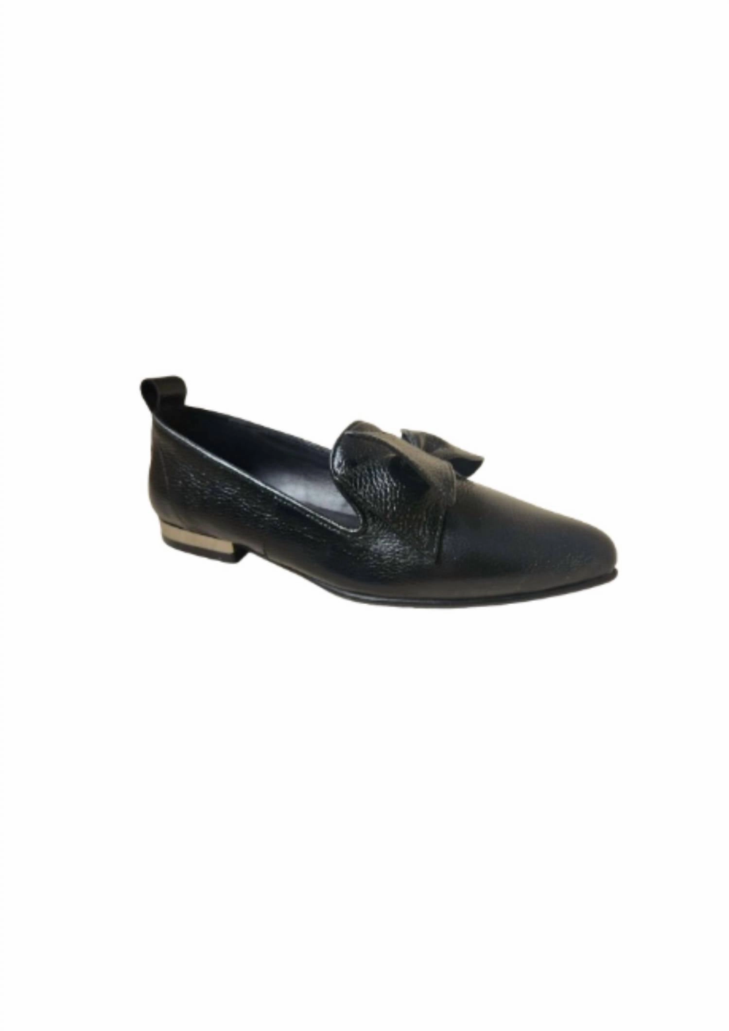Women's Pointed Toe Flat Shoes In Black Shimmer Trendy Flats for Women