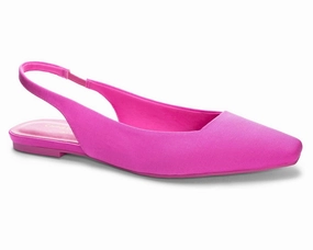 Women's Rhyme Time Flat Shoes - Medium In Bright Pink Fabric Soft Sole Flats Womens sale