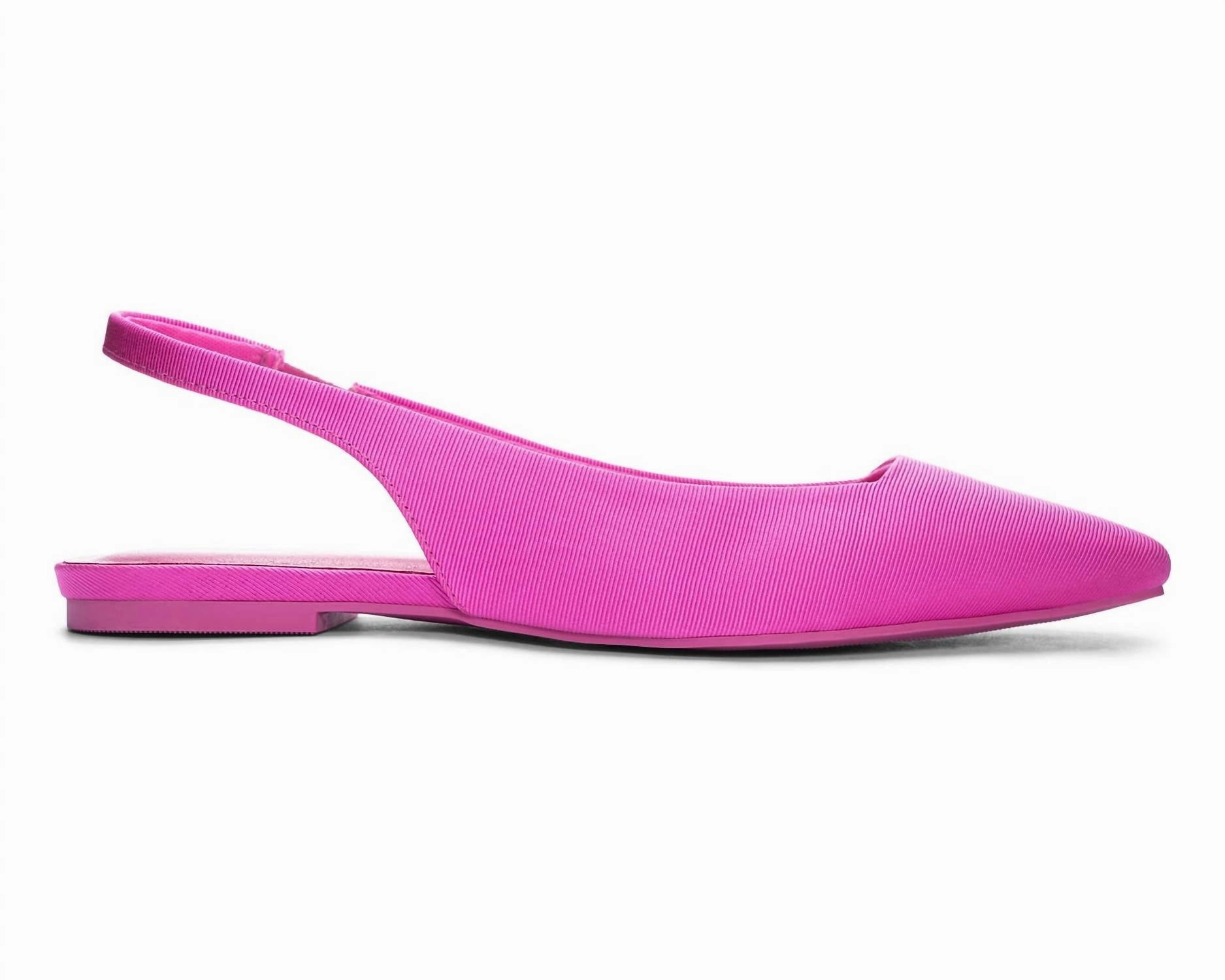 Women's Rhyme Time Flat Shoes - Medium In Bright Pink Fabric