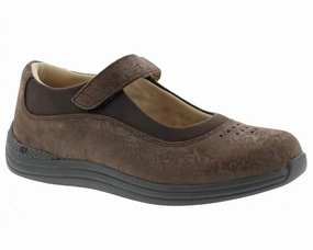 Women's Rose Mary Jane Shoes In Brown Foil Soft Sole Flats Womens sale