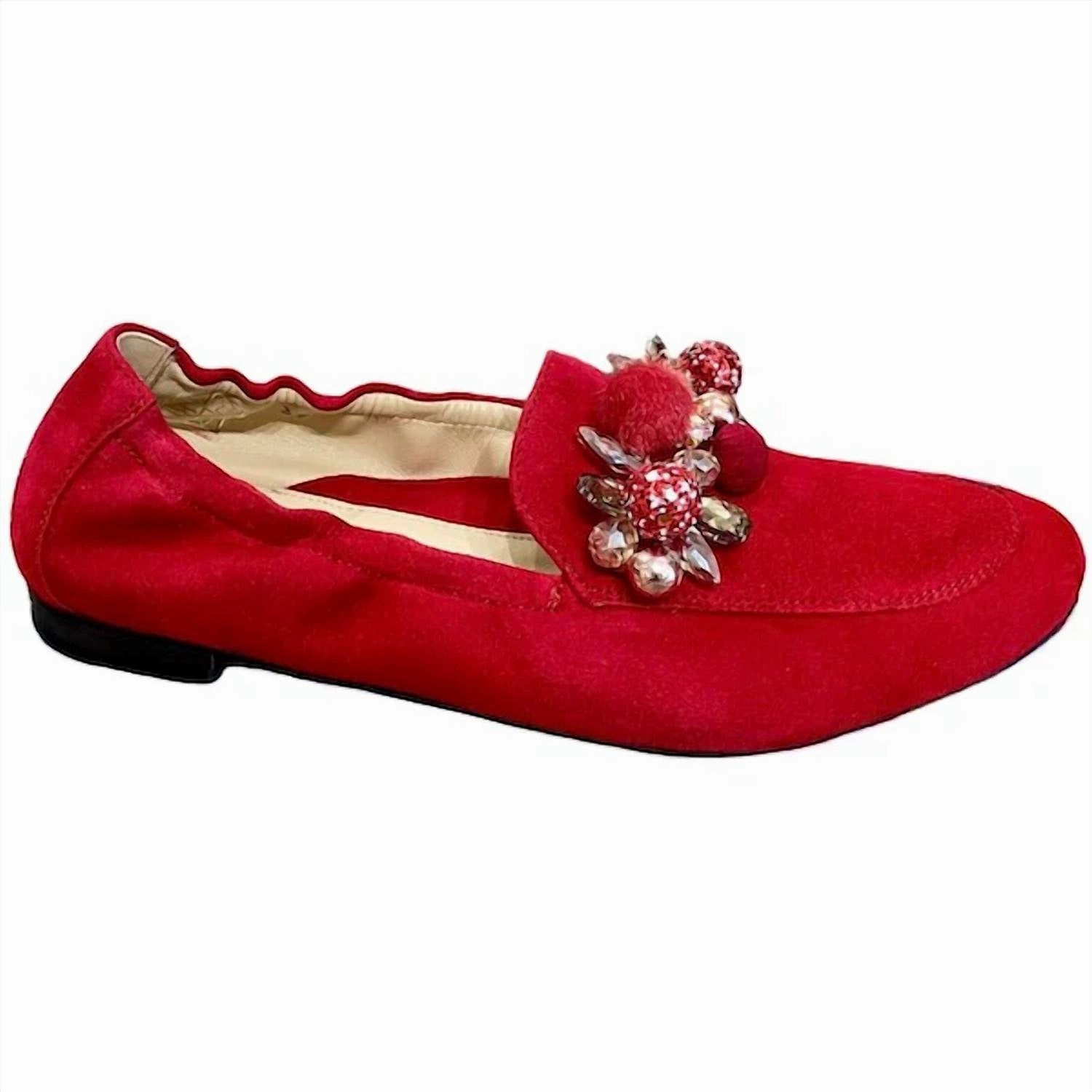 Women's Sasha Loafer In Red Suede Womens Fashion Flats cheap