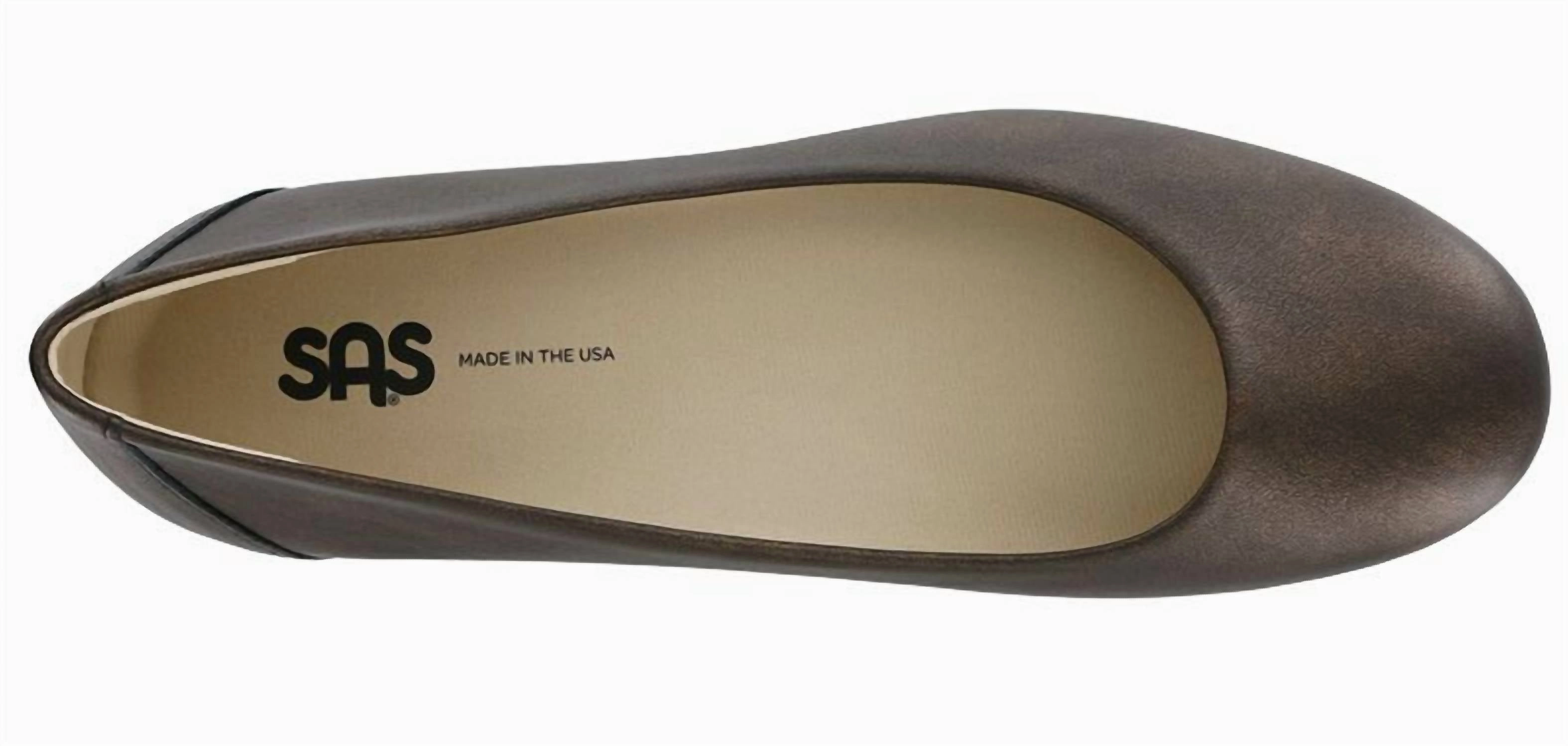 Women's Scenic Ballet Flat Shoes Medium In Bronze