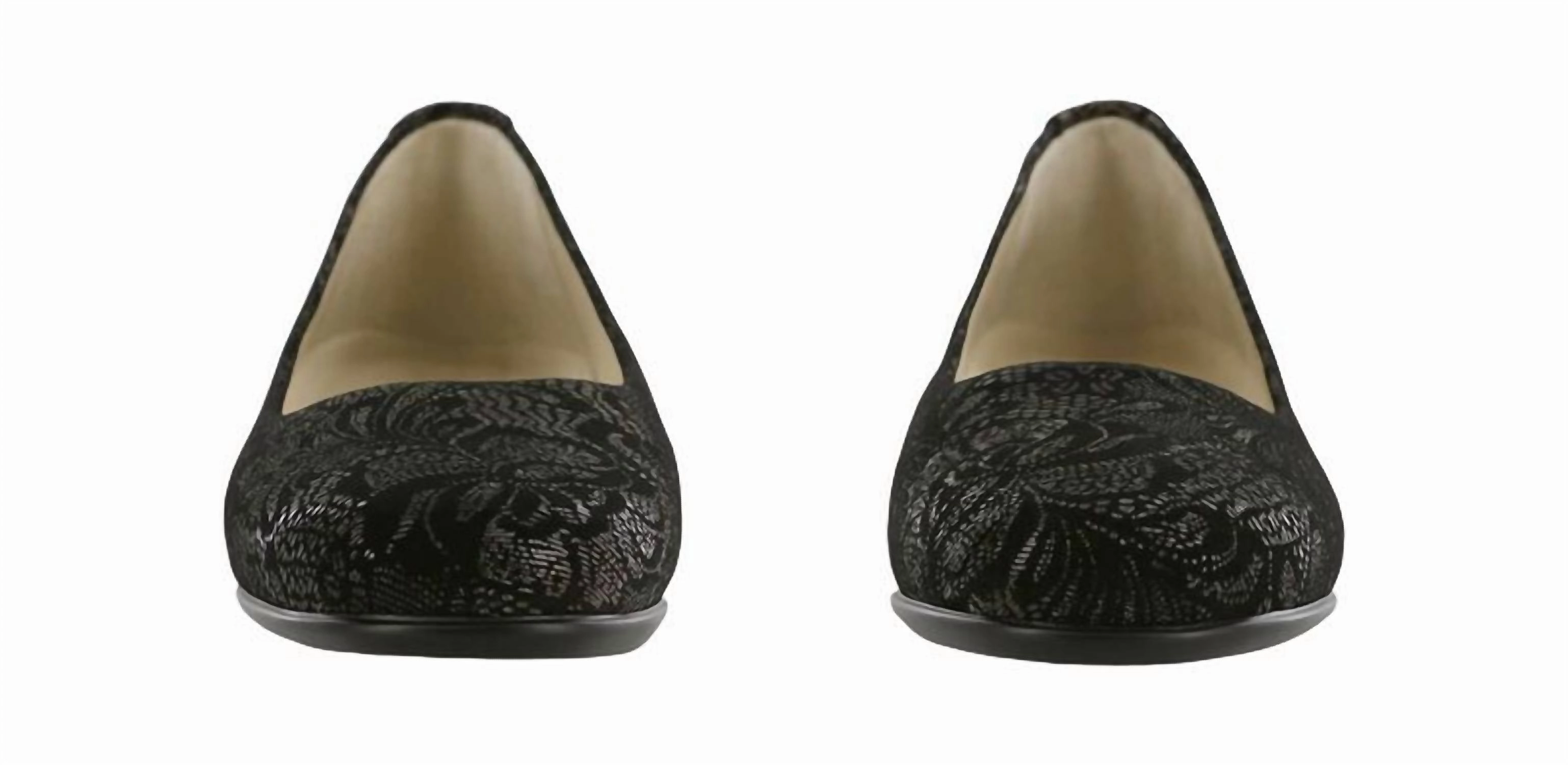Women's Scenic Ballet Flat Shoes Narrow In Colorblack Lace