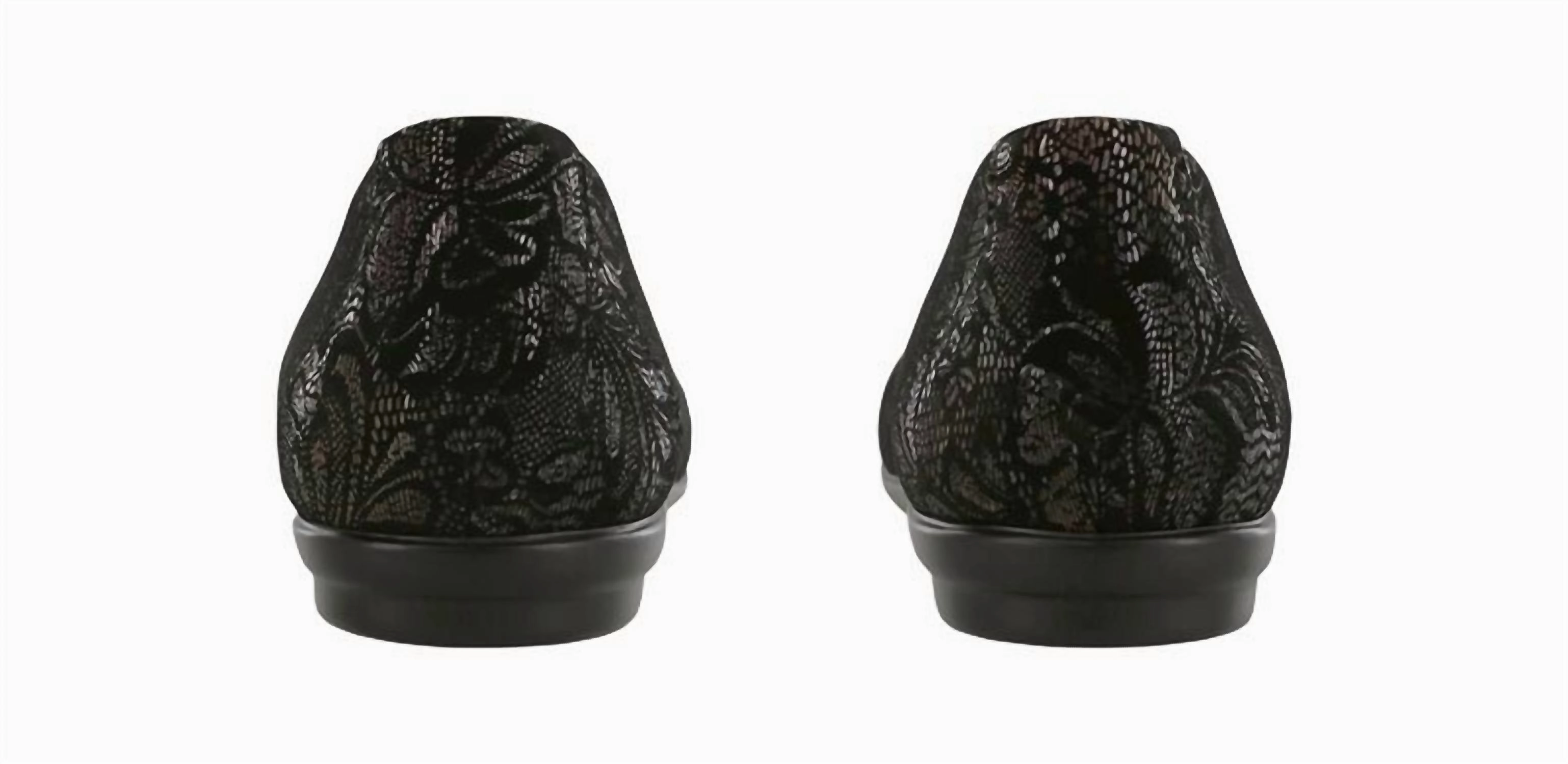 Women's Scenic Ballet Flat Shoes Narrow In Colorblack Lace