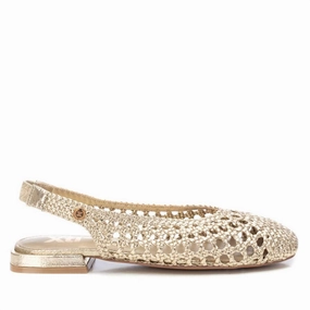Women's Slingback Flats In Gold Womens Flats special deals