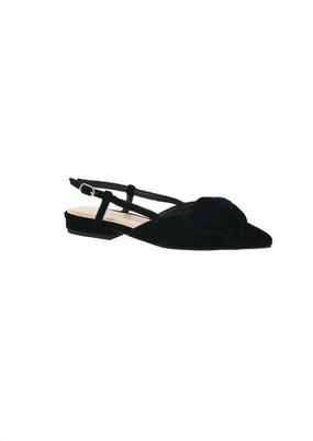 Women's Slingback Pointed Toe Flats In Black Trendy Flats for Women