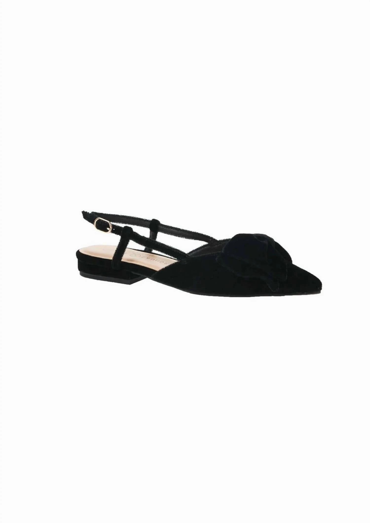 Women's Slingback Pointed Toe Flats In Black Trendy Flats for Women
