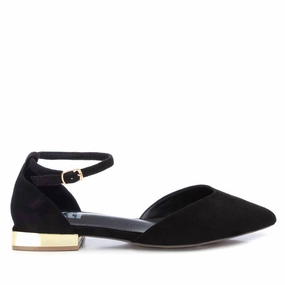 Women's Suede Pointy Toe Ballet Flats In Black Trendy Flats for Women