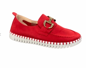 Women's Tulip Loafer In Deep Red Chic Flats for Women deals