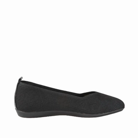 Women's Valda Vicenza Knit Ballet Flat Shoes In Nero Comfy Women Flats under $50