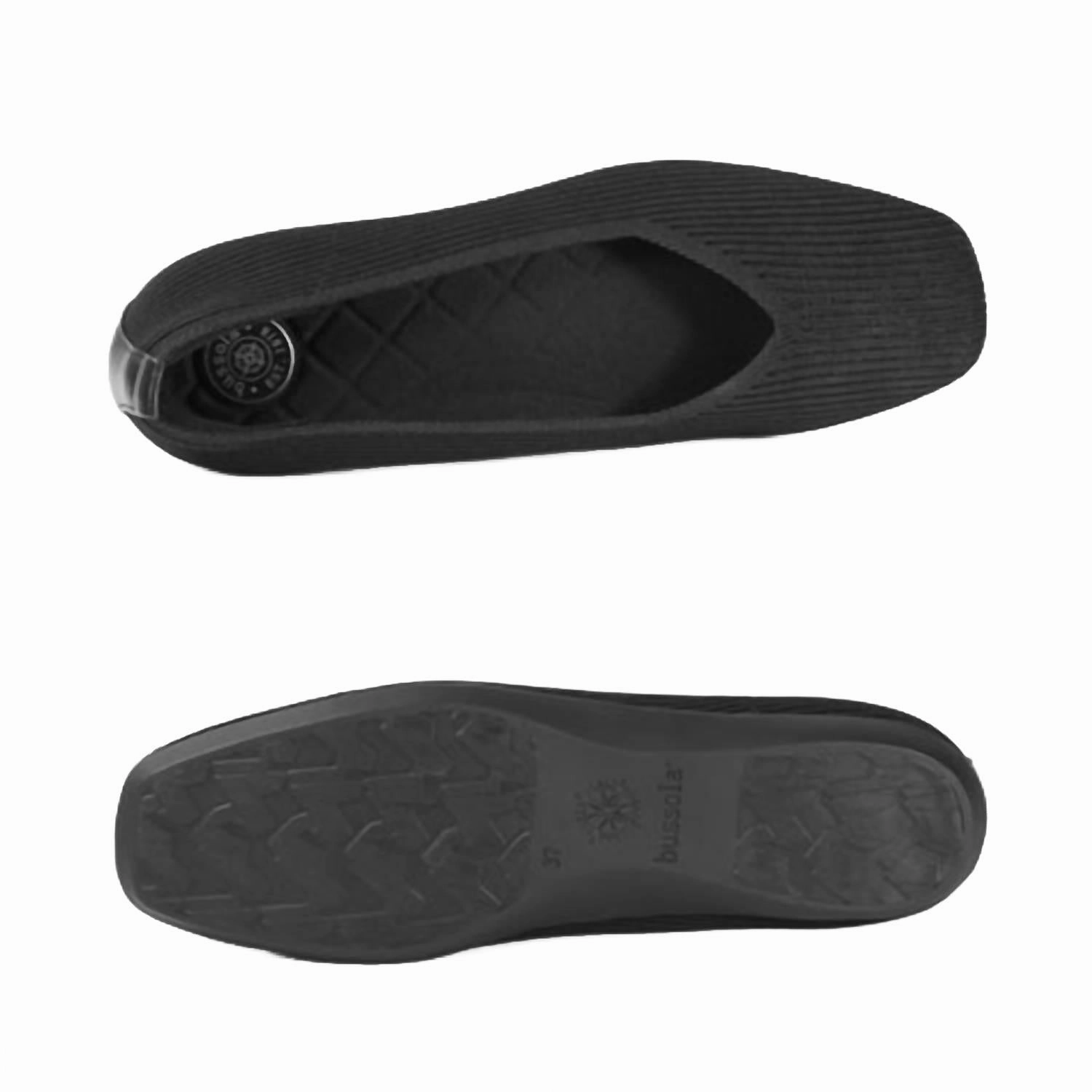 Women's Valda Vicenza Knit Ballet Flat Shoes In Nero