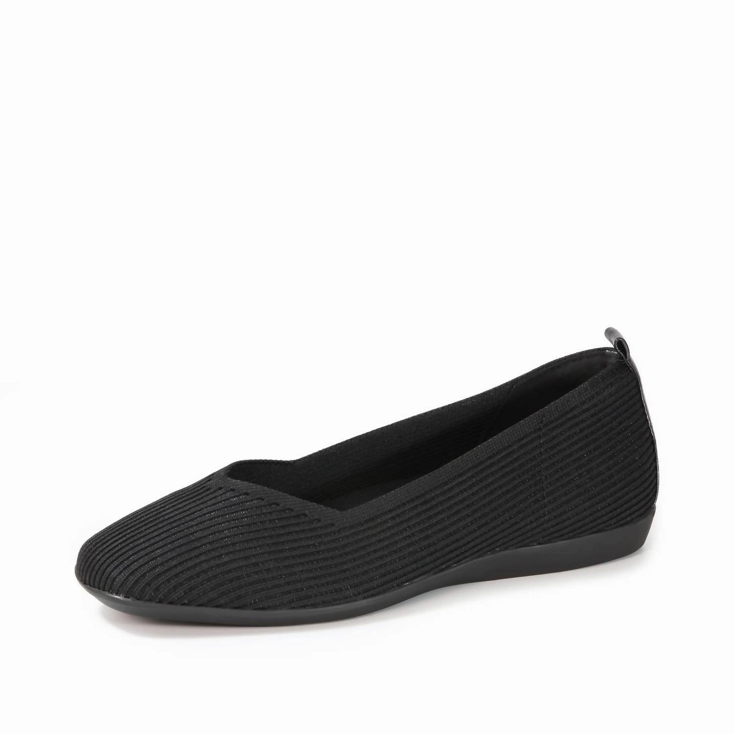 Women's Valda Vicenza Knit Ballet Flat Shoes In Nero