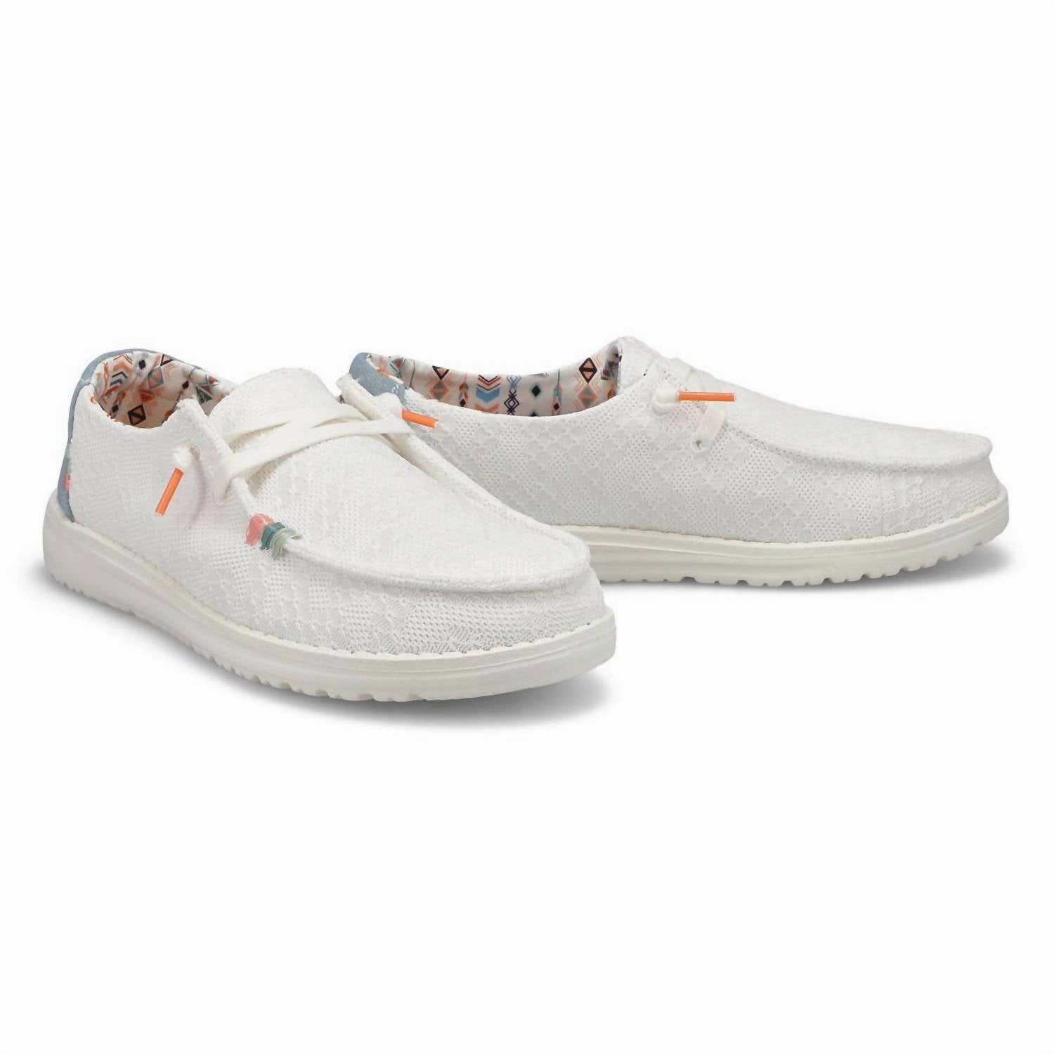 Women's Wendy Boho Casual Shoes In White Crochet