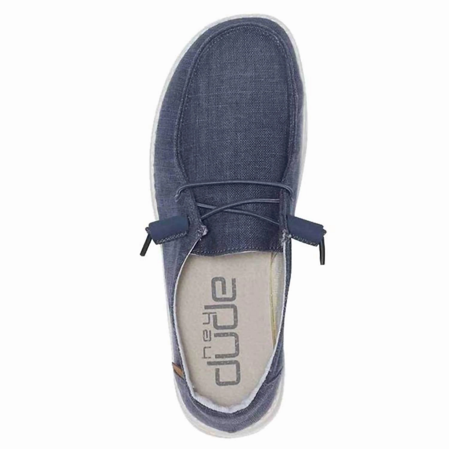 Women's Wendy Chambray Slip On Shoes In Navy White