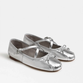 Women's Zuri Flats In Silver Womens Flats special deals