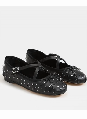Women's Zuri Stud Ballet Flats In Black Womens Fashion Flats cheap