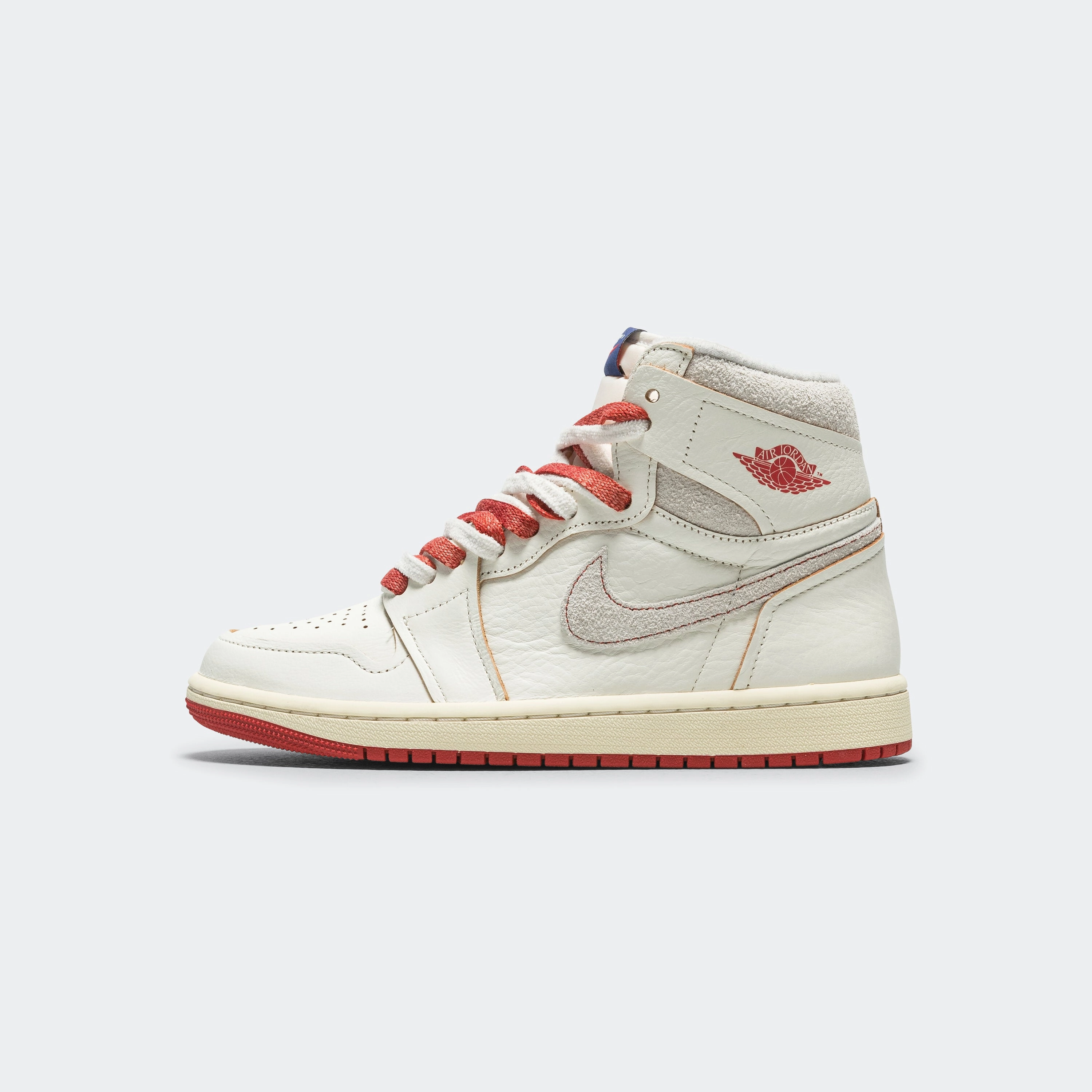 Womens Air Jordan 1 High OG - Sail/Cinnabar-Light Bone Sneakers trending now
