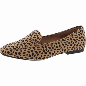 Womens Animal Print Faux Leather Loafers Womens Flats special deals