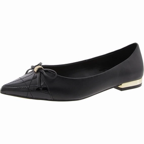 Womens Bow Faux Leather Ballet Flats Comfy Women Flats under $50