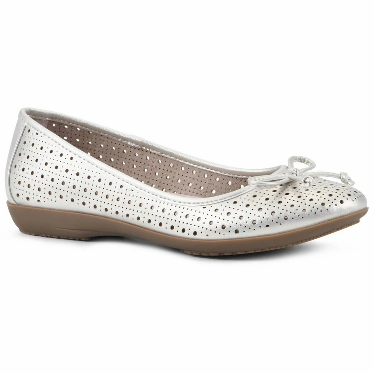 Womens Bow Manmade Flat Shoes Soft Sole Flats Womens sale