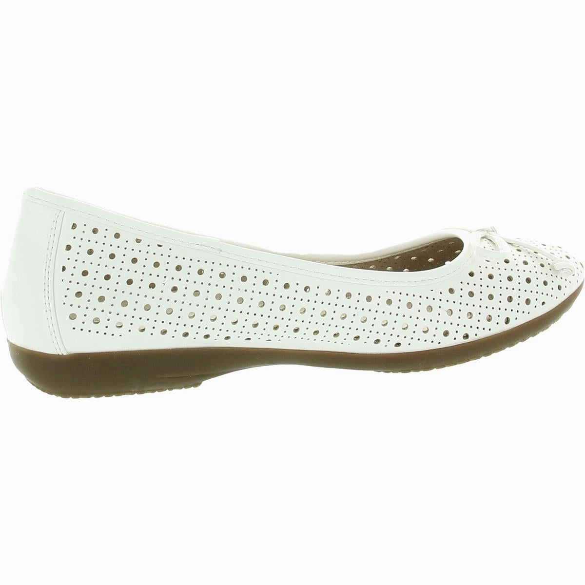 Womens Bow Manmade Flat Shoes