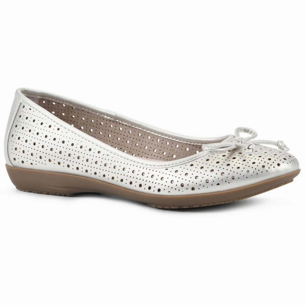 Womens Bow Manmade Flat Shoes