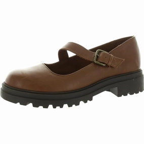 Womens Buckle Leather Mary Janes Womens Fashion Flats cheap